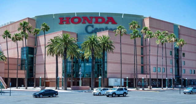The Honda Center has been selected to host volleyball for the 2028 Olympics, LA28 officials announced on Tuesday, April 15, 2025. (Photo by Mark Rightmire, Orange County Register/SCNG)