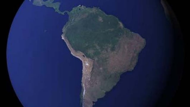 Una vista detallada del continente sudamericano.