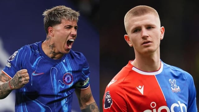 Chelsea’s Enzo Fernandez and Palace’s Adam Wharton during last season’s fixture