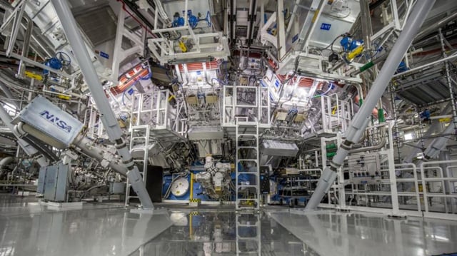The target chamber of LLNL’s National Ignition Facility