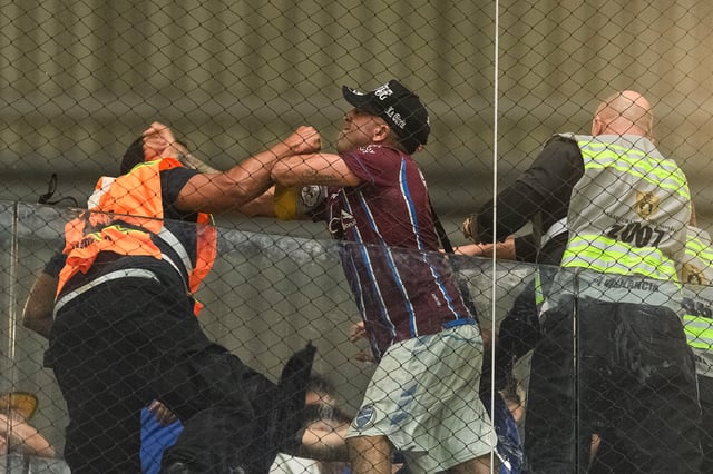 Godoy Cruz sufrió la represión en Brasil (Gentileza)