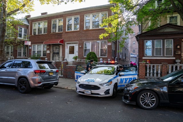 Jayson Fernandez, 19, was on 93rd St. near 35th Ave. in Jackson Heights, Queens, on Thursday, Aug. 14, 2025, when he was fatally stabbed. After the attack, Fernandez ran to the roof of a garage behind a nearby home where he was found by police. (Theodore Parisienne / New York Daily News)