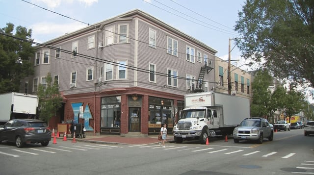 Crews were seen transforming a store in Providence in preparation for filming. (WJAR)