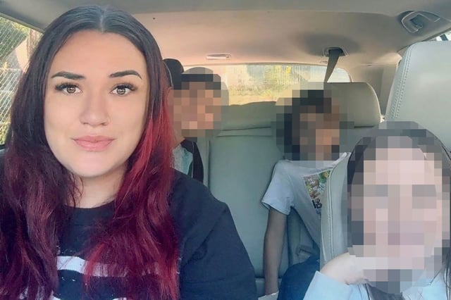 Sarah Shaw and her 6-year-old son have spent over three weeks in US immigration detention. CNN obscured portions of this photo to protect the identity of minors.