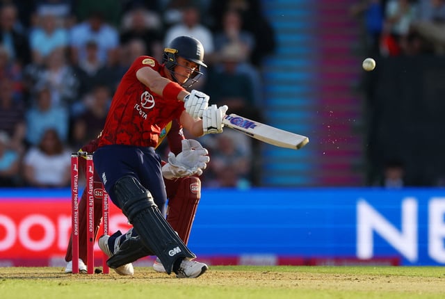 Cricket - Third Twenty20 International - England v West Indies - Utilita Bowl, Southampton, Britain - June 10, 2025 England's Jacob Bethell in action Action Images via Reuters/Matthew Childs/File Photo