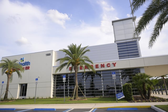 File photo: the exterior of the AdventHealth Clermont ER hospital in Clermont, Florida.