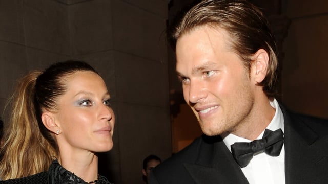 Gisele Bundchen (L) and Tom Brady.
