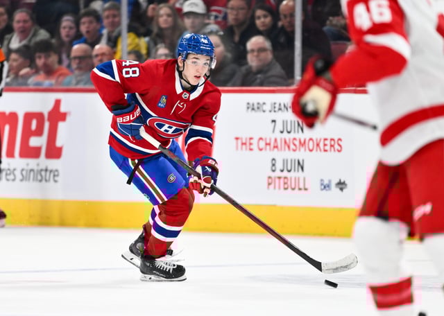 Lane Hutson, Montreal Canadiens (Photo by Minas Panagiotakis/Getty Images)
