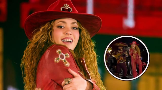 Shakira sorprende al público en Hermosillo cantando y bailando con mariachi.