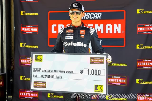 Corey Heim wins the CRAFTSMAN Truck Series Pole at Richmond Raceway by John Knittel for SpeedwayMedia.com.