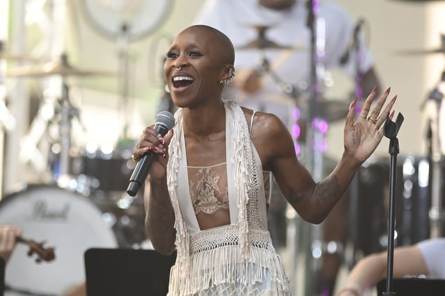 Cynthia Erivo performs on NBC’s “Today” at Rockefeller Plaza on June 06, 2025 in New York City.
