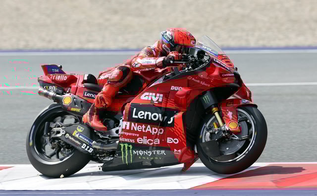 MotoGP - Austrian Grand Prix - Red Bull Ring, Spielberg, Austria - August 16, 2025 Ducati Lenovo Team's Marc Marquez during qualifying REUTERS/Gintare Karpaviciute