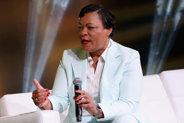 New Orleans Mayor LaToya Cantrell speaks onstage during the 2025 ESSENCE Festival Of Culture presented by Coca-Cola - Day 3 at Ernest N. Morial Convention Center on July 6, 2025 in New Orleans, Louisiana.  (Photo by Arturo Holmes/Getty Images for ESSENCE)