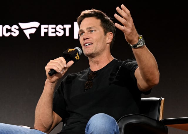 Tom Brady speaks onstage at Fanatics Fest NYC 2025 at Javits Center on June 21, 2025 in New York City.