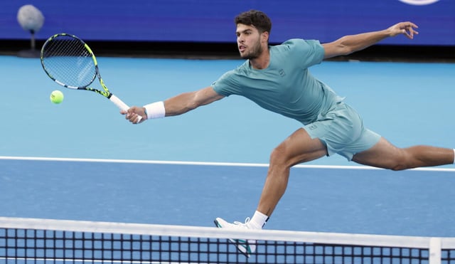 Alcaraz, en el partido ante Zverev