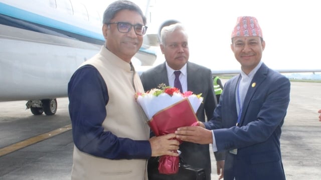 Misri landed in the Nepali capital at 9 am (local time) on a special Indian Air Force flight. 