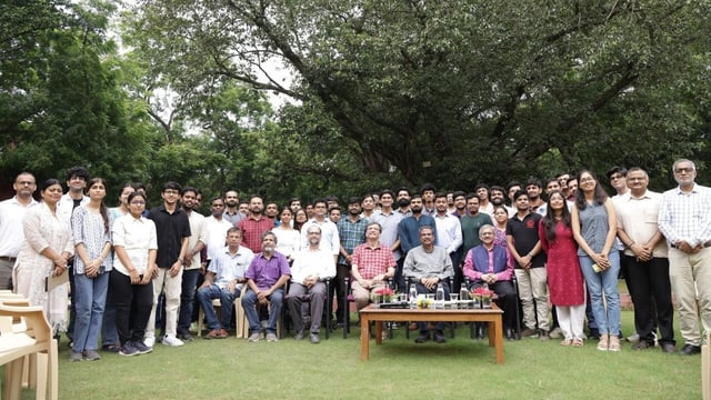 Education Minister Dharmendra Pradhan had breakfast with students of IIT Delhi today. He called them the driving force of India’s technological and entrepreneurial future. (Photo: Xhandle/x.com/dpradhanbjp)