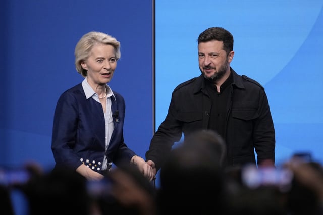 EU-Kommissionspräsidentin Ursula von der Leyen und der ukrainische Präsident Wolodymyr Selenskyj (Archivbild).