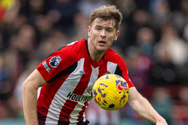 LONDON, ENGLAND - Saturday, February 17, 2024: Brentford's Nathan Collins during the FA Premier League match between Brentford FC and Liverpool FC at the Brentford Community Stadium. Liverpool won 4-1. (Photo by David Rawcliffe/Propaganda)