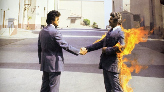 Ronnie Rondell Jr., who appeared engulfed in flames on front of the British band’s 1975 album Wish You Were Here, also starred as a stuntman in Lethal Weapon and Thelma and Louise.