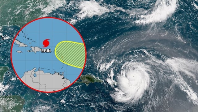 El huracán Erin continúa activo en el Atlántico como categoría 3, con vientos de hasta 200 km/h y un extenso campo de influencia.