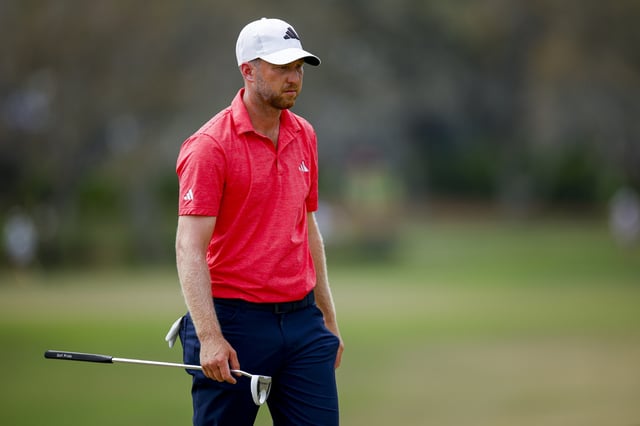 ORLANDO, FLORIDA - MARCH 09: Daniel Berger looks on while playing the 10th hole during the final round of the Arnold Palmer Invitational presented by Mastercard 2025 at Arnold Palmer Bay Hill Golf Course on March 09, 2025 in Orlando, Florida. (Photo by Mike Ehrmann/Getty Images)