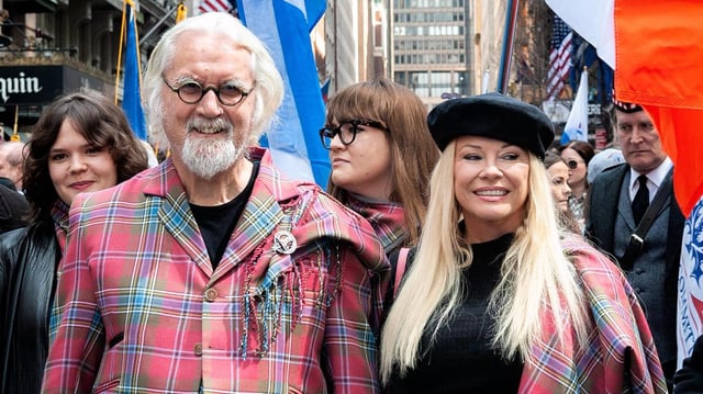 Sir Billy Connolly and Pamela Stephenson in 2019. He said scammers were impersonating them both