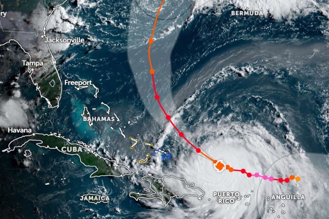 Erin es un huracán de categoría 3 de acuerdo con la Escala de viento de Huracanes Saffir-Simpson