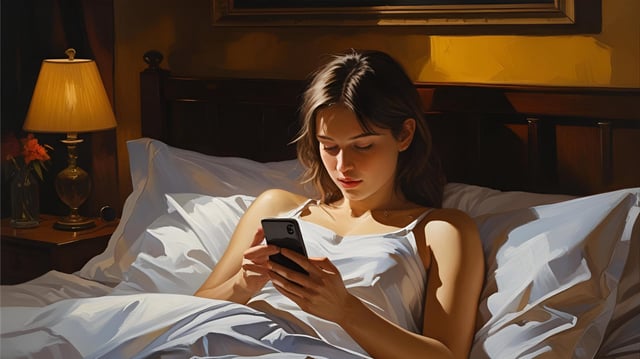 Actividades interactivas como videojuegos o redes sociales estimulan el cerebro y retrasan la hora de dormir, mientras que contenidos relajantes, como una comedia conocida, pueden incluso favorecer el sueño/Foto: Canva