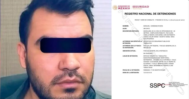 "El Tormenta Junior", líder "Los Escorpiones", fue detenido en Tamaulipas. Foto: Especial