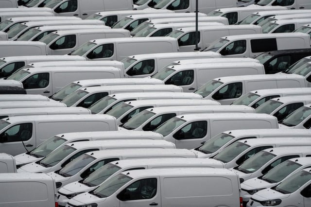 Newly-built vans parked at the Vauxhall factory in Luton (Photo: Carl Court/Getty Images)