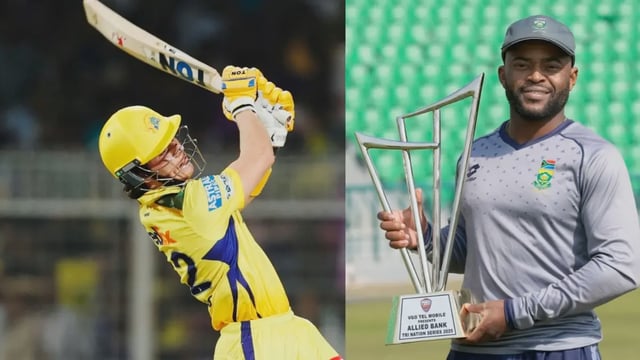Dewald Brevis and Temba Bavuma | Image: BCCI/AP