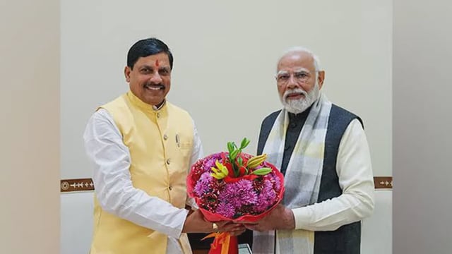Madhya Pradesh Chief Minister Mohan Yadav met with Prime Minister Narendra (photo:ANI)