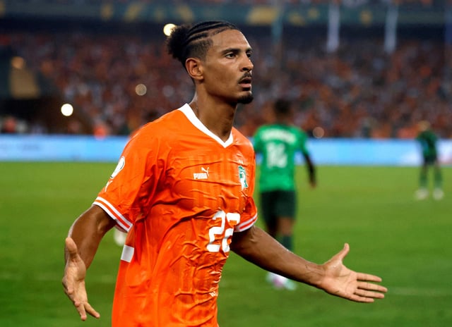 Soccer Football - Africa Cup of Nations - Final - Nigeria v Ivory Coast - Stade Olympique Alassane Ouattara, Abidjan, Ivory Coast - February 11, 2024 Ivory Coast's Sebastien Haller celebrates scoring their second goal REUTERS/Luc Gnago/File Photo
