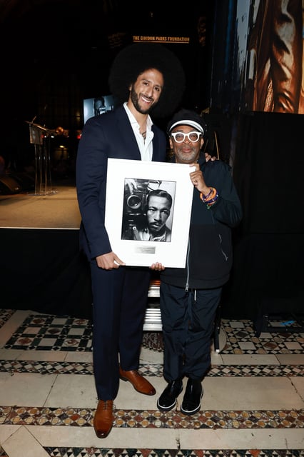 Colin Kaepernick and Spike Lee attend The Gordon Parks Foundation's Annual Awards Dinner And Auction Celebrating The Arts & Social Justice at Cipriani in New York City.