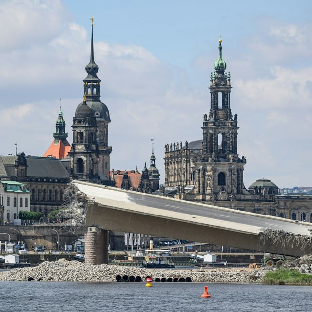Die Carolabrück in Dresden war im September 2024 eingestürzt.