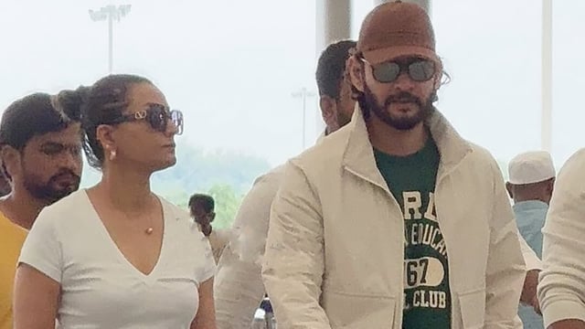 Namrata Shirodkar came to the Hyderabad airport on Monday just to see off Mahesh Babu. 