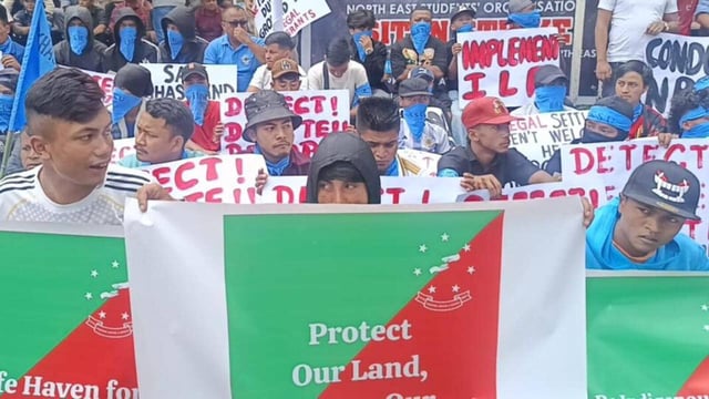 The NESO staged sit-in strikes across all state capitals in the Northeast on Monday.