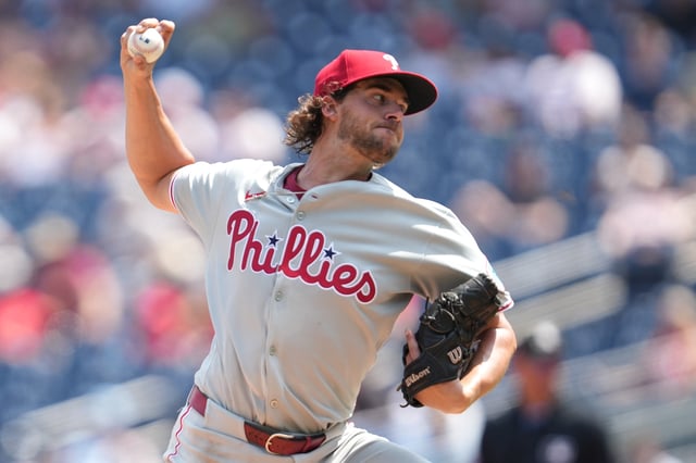 inning during a baseball game against the Washington Nationals at Nationals Park on August 17, 2025 in Washington, DC. (Photo by Mitchell Layton/Getty Images)