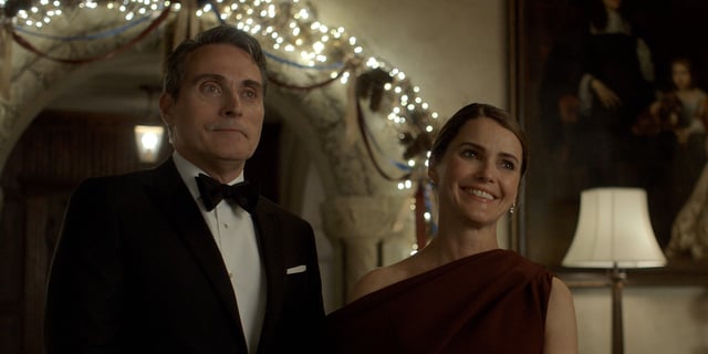 Rufus Sewell and Keri Russell in The Diplomat.