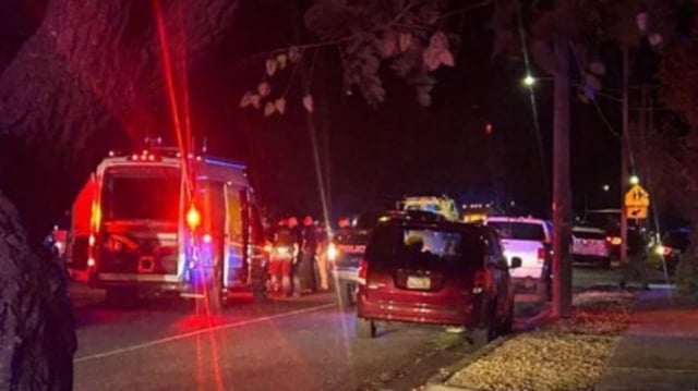 A sheriff’s deputy and a police dog who also responded were wounded.