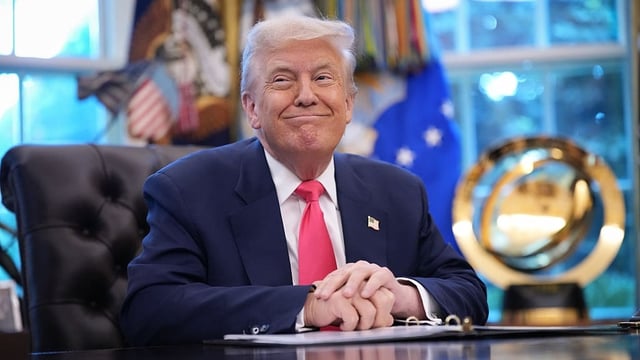 WASHINGTON, DC - AUGUST 14:  U.S. President Donald Trump speaks in the Oval Office on August 14, 2025 in Washington, DC. Trump is expected to issue a proclamation on the 90th anniversary of Social Security and highlight his administration&#39;s efforts on the program. (Photo by Andrew Harnik/Getty Images)
