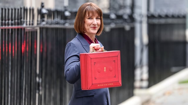 Rachel Reeves about to deliver the budget last October