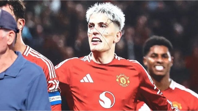 Vandalizaron un mural de Garnacho en el estadio del Manchester United
