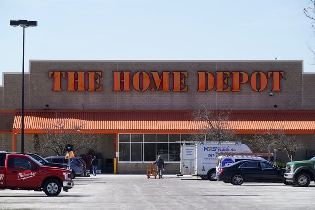 A Home Depot store is shown, in Bensalem, Pa., Monday, March 14, 2022.