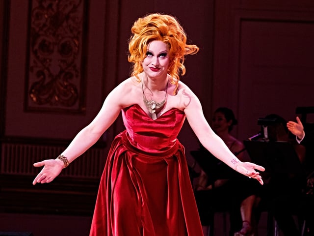 NEW YORK, NEW YORK - FEBRUARY 14: Jinkx Monsoon performs onstage during her Sold-Out show at Carnegie Hall on February 14, 2025 in New York City. (Photo by Santiago Felipe/Getty Images