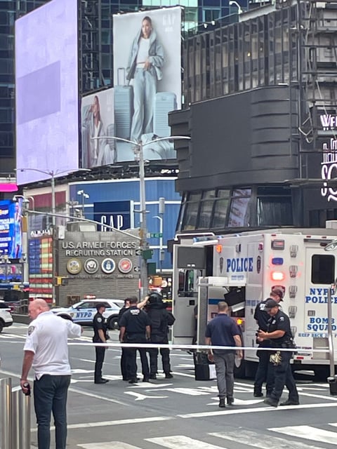 El operativo de la NYPD en Times Square