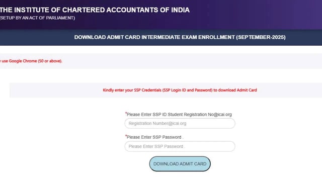 ICAI CA Inter, Final Admit Card 2025 Released at icai.org; Steps to Download