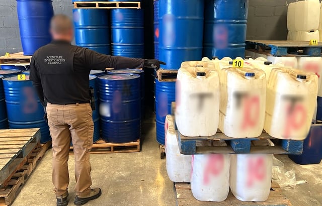 120 mil litros de sustancias halladas en Sinaloa.
