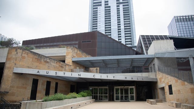 The facade of Austin City Hall